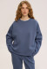 Лонгслив тринитка утепленная mega oversize unisex укороченный черный